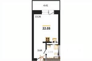 Студия квартира, вторичка, 22м2, 10/28 этаж