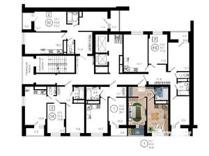 1-к квартира, вторичка, 36м2, 6/21 этаж