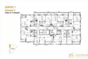 2-к квартира, строящийся дом, 53м2, 12/15 этаж