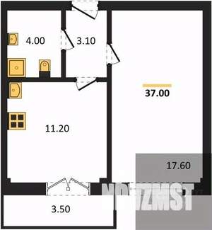 1-к квартира, вторичка, 37м2, 5/15 этаж