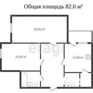 3-к квартира, вторичка, 69м2, 6/10 этаж