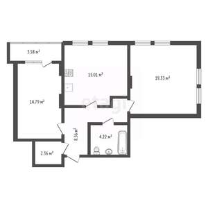 2-к квартира, вторичка, 66м2, 7/22 этаж