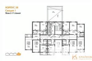 1-к квартира, вторичка, 38м2, 2/17 этаж