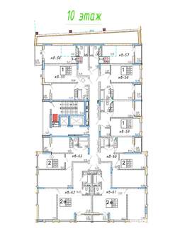 2-к квартира, строящийся дом, 59м2, 10/14 этаж