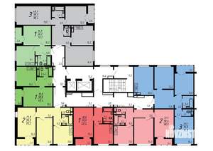 3-к квартира, строящийся дом, 80м2, 13/20 этаж
