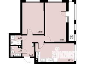 2-к квартира, вторичка, 77м2, 4/23 этаж
