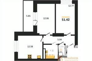 2-к квартира, вторичка, 51м2, 10/28 этаж