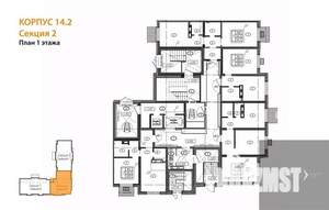 1-к квартира, вторичка, 34м2, 1/17 этаж