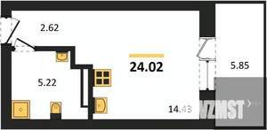 Студия квартира, вторичка, 24м2, 18/28 этаж