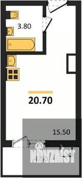 Студия квартира, вторичка, 21м2, 2/17 этаж