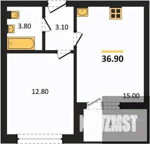 1-к квартира, вторичка, 37м2, 14/17 этаж
