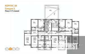 1-к квартира, вторичка, 38м2, 13/17 этаж