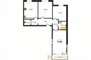 3-к квартира, вторичка, 76м2, 10/17 этаж