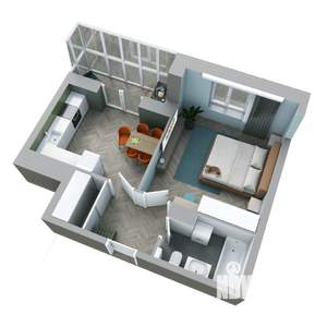 1-к квартира, вторичка, 42м2, 23/25 этаж