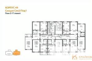 3-к квартира, вторичка, 76м2, 16/17 этаж