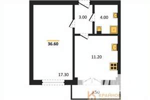 1-к квартира, вторичка, 37м2, 5/15 этаж