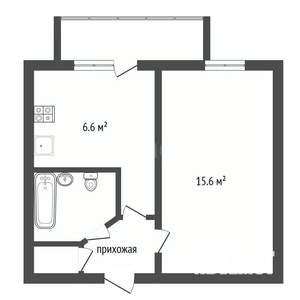 1-к квартира, вторичка, 29м2, 7/9 этаж