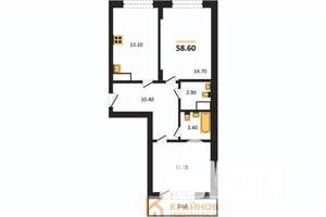 2-к квартира, вторичка, 59м2, 12/13 этаж
