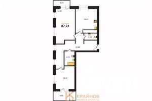 2-к квартира, вторичка, 88м2, 3/9 этаж