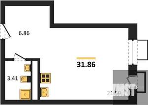Студия квартира, вторичка, 32м2, 19/21 этаж