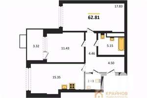 2-к квартира, вторичка, 63м2, 5/21 этаж