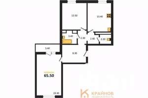 2-к квартира, вторичка, 66м2, 12/17 этаж