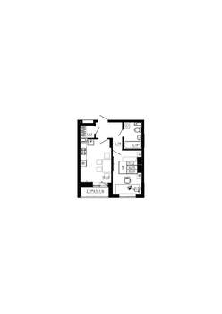 1-к квартира, строящийся дом, 35м2, 9/17 этаж