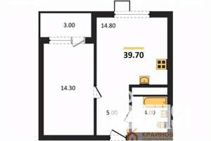 1-к квартира, вторичка, 40м2, 2/11 этаж