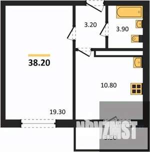 1-к квартира, вторичка, 38м2, 6/17 этаж
