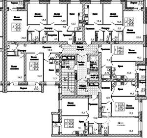 2-к квартира, вторичка, 64м2, 13/16 этаж