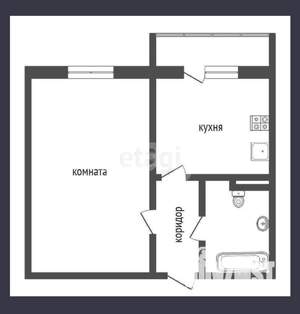 1-к квартира, вторичка, 41м2, 10/10 этаж