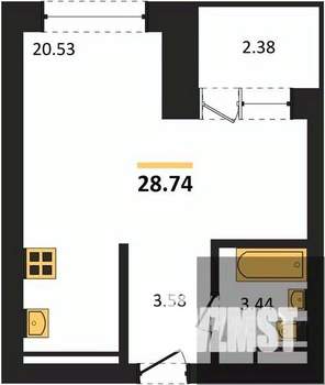 Студия квартира, вторичка, 29м2, 6/28 этаж