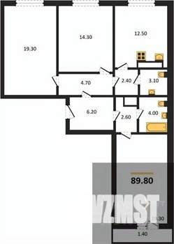 3-к квартира, вторичка, 90м2, 17/17 этаж