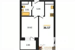 1-к квартира, вторичка, 37м2, 6/28 этаж