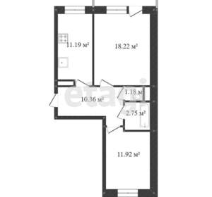 2-к квартира, вторичка, 55м2, 9/10 этаж