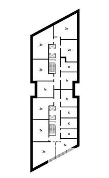 2-к квартира, строящийся дом, 57м2, 11/21 этаж