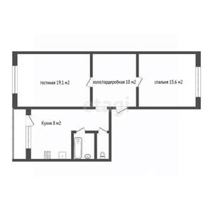 2-к квартира, вторичка, 56м2, 5/10 этаж