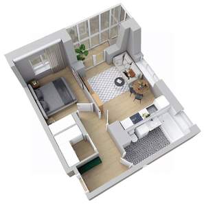 1-к квартира, вторичка, 45м2, 19/25 этаж