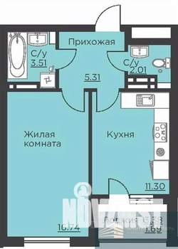 1-к квартира, вторичка, 41м2, 17/18 этаж