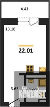 Студия квартира, вторичка, 22м2, 12/28 этаж