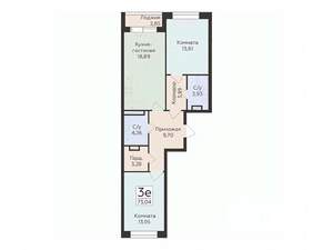3-к квартира, вторичка, 73м2, 9/12 этаж