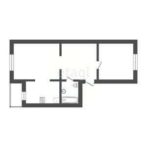 2-к квартира, вторичка, 55м2, 1/5 этаж