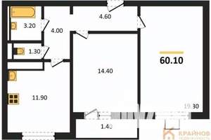 2-к квартира, вторичка, 60м2, 5/17 этаж