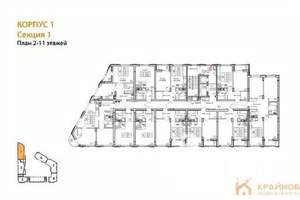 1-к квартира, вторичка, 43м2, 2/13 этаж