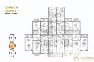 2-к квартира, сданный дом, 67м2, 1/17 этаж