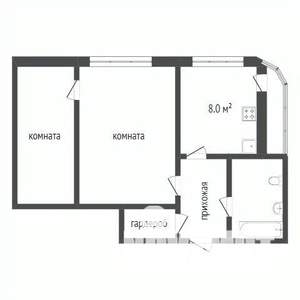 2-к квартира, вторичка, 59м2, 4/9 этаж