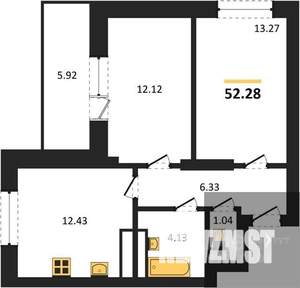 2-к квартира, вторичка, 52м2, 18/28 этаж
