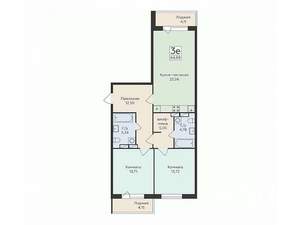 3-к квартира, вторичка, 85м2, 13/16 этаж