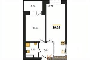 1-к квартира, вторичка, 39м2, 8/28 этаж