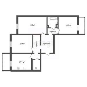3-к квартира, вторичка, 84м2, 11/17 этаж